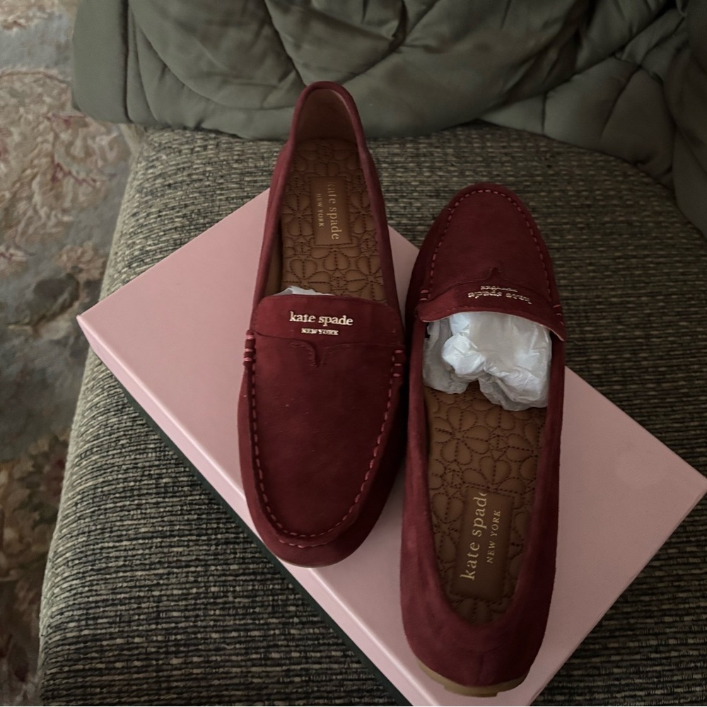 Kate Spade Red Loafers Slip-Ons - Picture 4 of 6